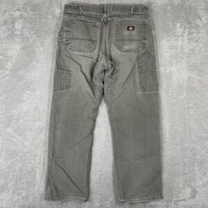 Dickies Carpenter Pants Mens 38x32 Green Baggy Canvas Workwear Y2K Vintage